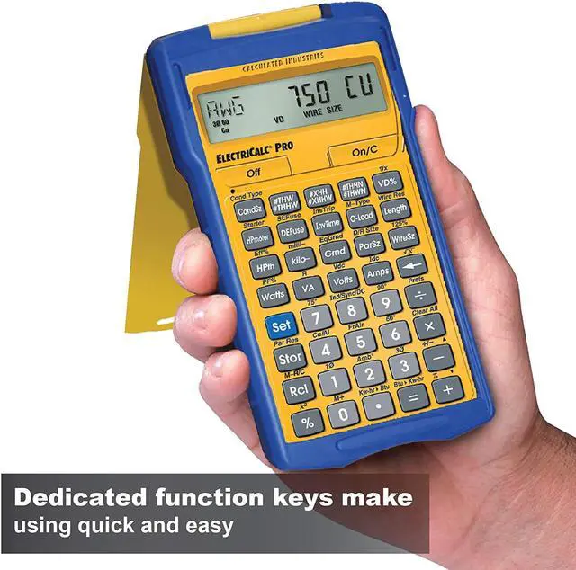 Alt view image 4 of 14 - CALCULATED INDUSTRIES 5070 Electrical Calculator,8-1/4 x 6 In,LCD