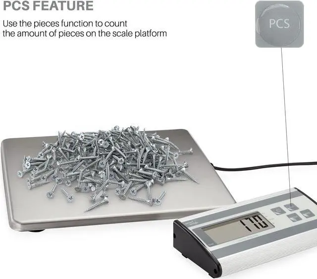 Alt view image 10 of 12 - Smart Weigh Digital Heavy Duty Shipping and Postal Scale with Durable Stainless Steel Large Platform, 440 lbs Capacity x 6 oz Readability, UPS USPS Post Office Postal Scale and Luggage Scale