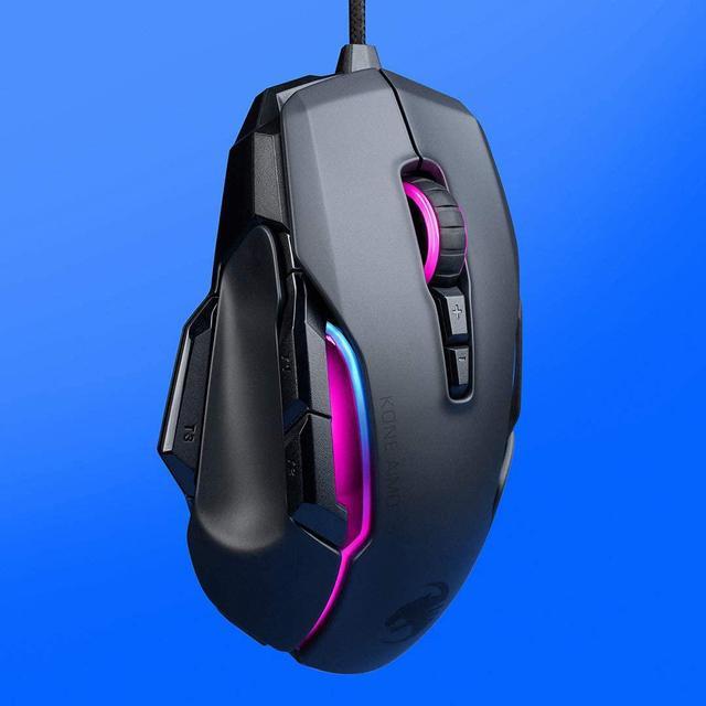  ROCCAT Black Gaming Mouse, 17 Programmable Inputs, 19K DPI Owl  Eye Optical Sensor, Bluetooth Connectivity, 800 Hour Battery Life : Video  Games
