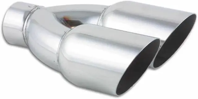 Main image of Dual Round Stainless Steel Exhaust Tip