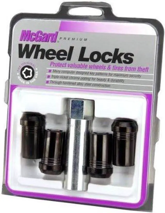 Alt view image 7 of 18 - McGard 25116 Chrome/Black Tuner Style Cone Seat Wheel Lock Set (M14 x 1.5)