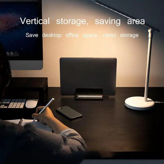 Alt view image 4 of 6 - Vertical Laptop Stand Desktop Computer Stand Adjustable Laptop Stand, Dual Vertical Laptop Stand For Macbook Air Pro Desktop