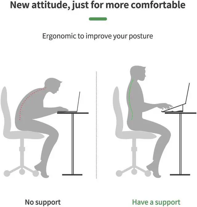 Alt view image 5 of 6 - Suitable For MacBook Pro Air Xiaomi Huawei 10-15.6 Inch PC Laptop Foldable Stand Ergonomic Aluminum Laptop Mount Computer Stand