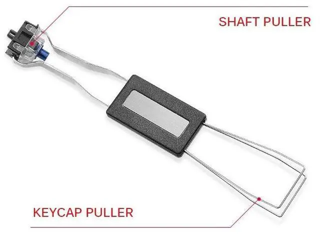 Alt view image 5 of 6 - Useful Keyboard Keycap Puller Remover With Unloading Steel Cleaning Tool Keyboards Key Cap Fixing Tool Fixing Cleaning Key Cap