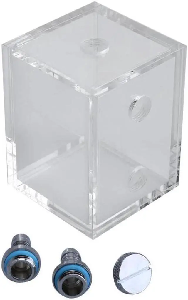 Alt view image 3 of 5 - 2019 New 200ML Water Tank G1/4 2 thread for PC Water Cooling System with 2pcs Tube Connecters 1pc Block for PC Cooling Fan