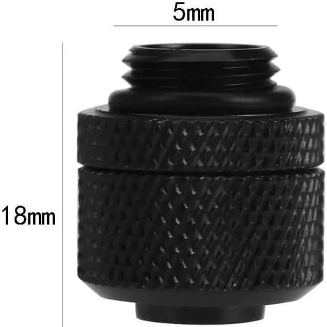 Alt view image 5 of 5 - Cooling Fittings G1/4 External Fitting Thread Pagoda Soft Tube Connector for 9.5X12.7mm PC Cooling System