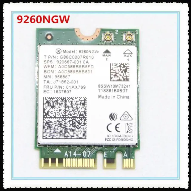 Main image of Brand  for Intel Dual band Wireless-AC 9260 9260NGW 9260ac 9260 ac Bluetoth5.0 5G 1730Mbps Wifi NetworkCard PK 8265 7260 8260