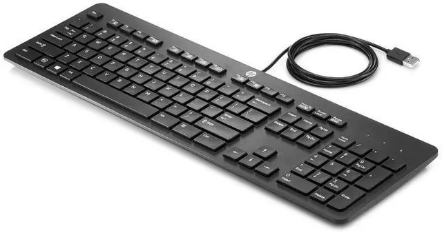 Alt view image 10 of 10 - New HP 803181-001 Wired USB Slim Keyboard