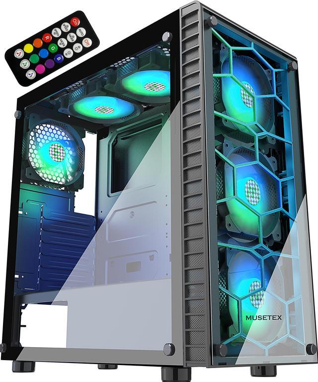 USA ATX/M-ATX Computer Gaming PC Case With Side Windows with Tempered Glass