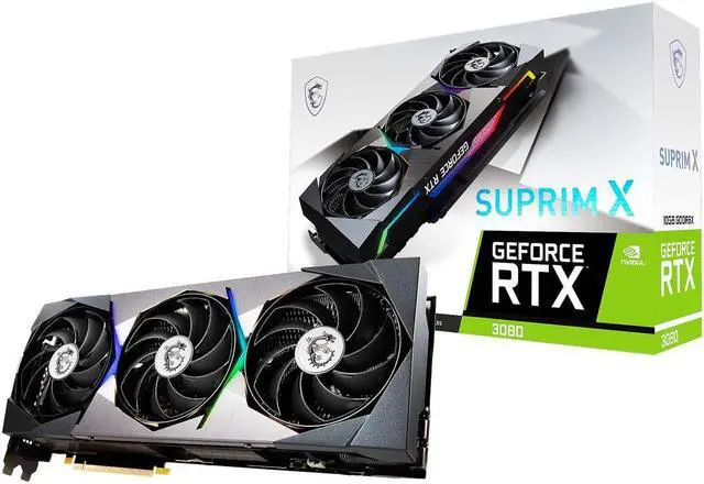 Alt view image 13 of 18 - MSI GeForce RTX 3080 Suprim X 10G LHR 10GB GDRR6X 320-Bit HDMI/DP Graphics Card