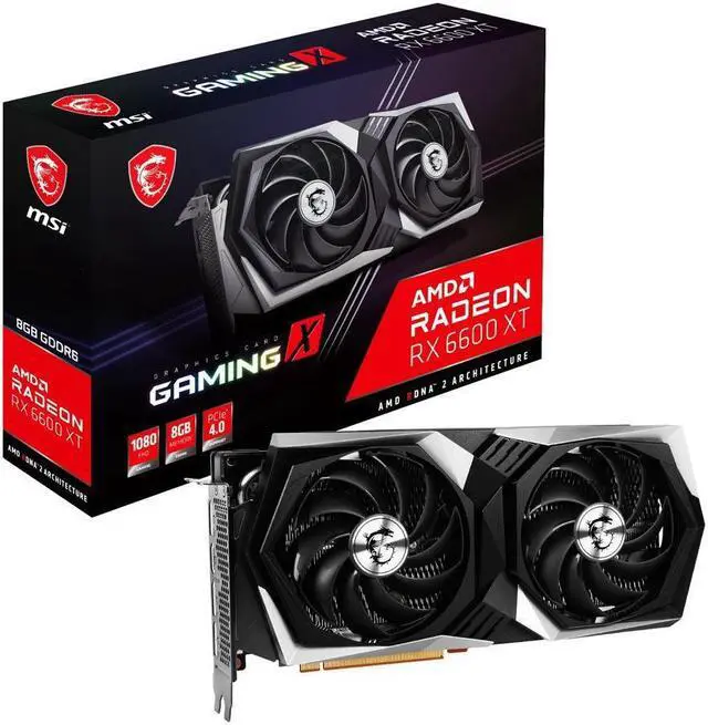 Alt view image 14 of 14 - MSI Gaming Radeon RX 6600 XT 8GB GDDR6 PCI Express 4.0 ATX Video Card RX 6600 XT GAMING X 8G