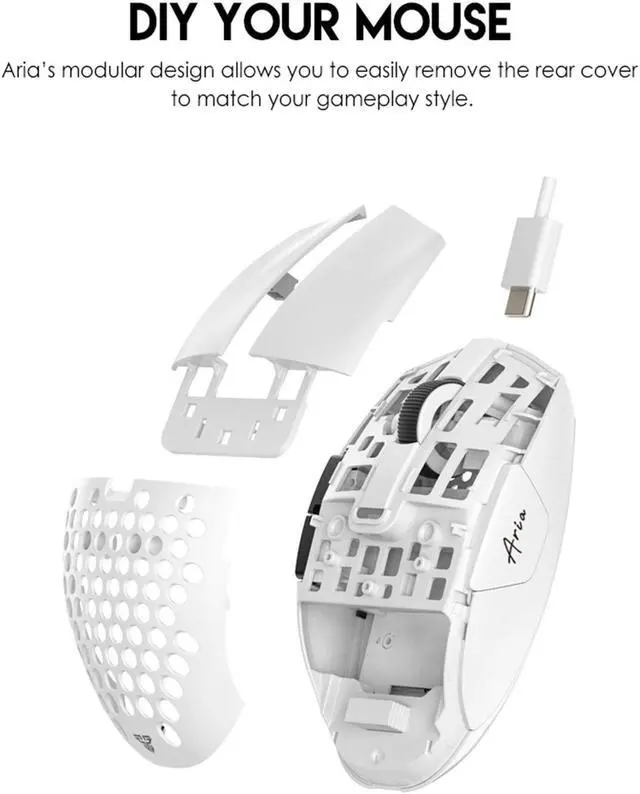 Alt view image 5 of 7 - FANTECH  Wireless Gaming Mouse,Medium-size ,Ergonomic Hand Grips,2.4 GHz wreless Fast charge,RGB Gamer Desk Laptop PC Gaming Mouse, for Windows 7/8/10/11/XP Vista Linux MacOs,White