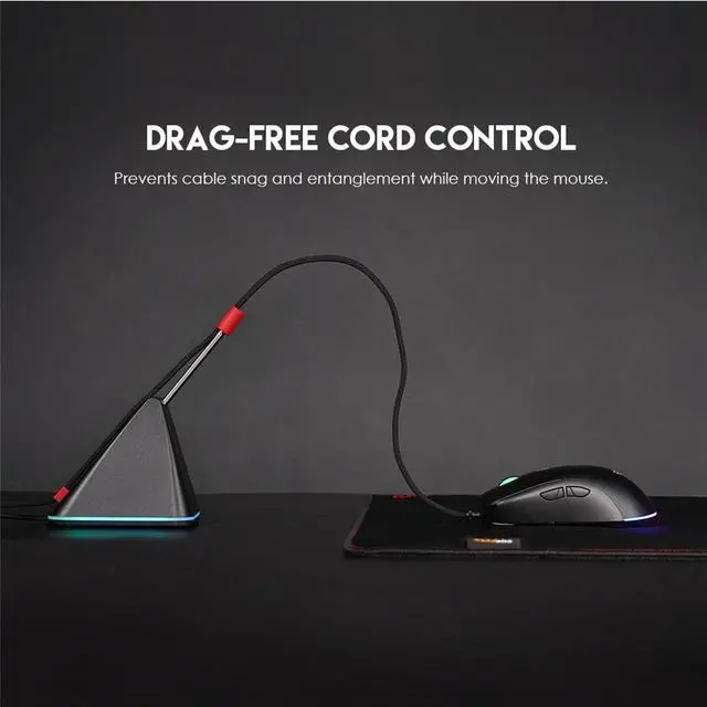 Alt view image 13 of 14 - FANTECH MBR01 Mouse Bungee, 9 step adjustable,110mm-150mm with OLED Screen, RBG Control,Extreme Stability and - Rubber Clip Compatible,white