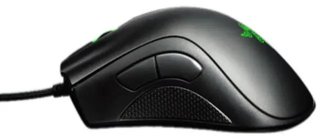 Alt view image 3 of 7 - AULA DeathAdder Essential Gaming MouseErgonomic design 6400 DPI Optical Sensor - 5 Programmable Buttons - Mechanical Switches - Rubber Side Grips - Black
