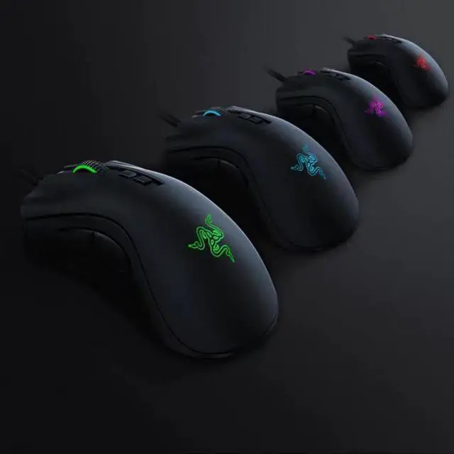 Alt view image 5 of 7 - AULA DeathAdder Essential Gaming MouseErgonomic design 6400 DPI Optical Sensor - 5 Programmable Buttons - Mechanical Switches - Rubber Side Grips - Black