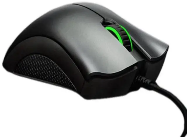 Alt view image 2 of 7 - AULA DeathAdder Essential Gaming MouseErgonomic design 6400 DPI Optical Sensor - 5 Programmable Buttons - Mechanical Switches - Rubber Side Grips - Black