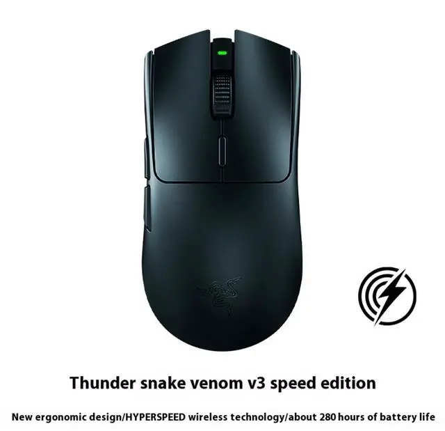 Alt view image 2 of 7 - AULA Viper V3 HyperSpeed Wireless Esports Gaming Mouse: 82g Lightweight - 280 Hr Battery Life- 30K DPI Optical Sensor - Gen-2 Mechanical Switches - 8 Programmable Controls-6 buttons- Black