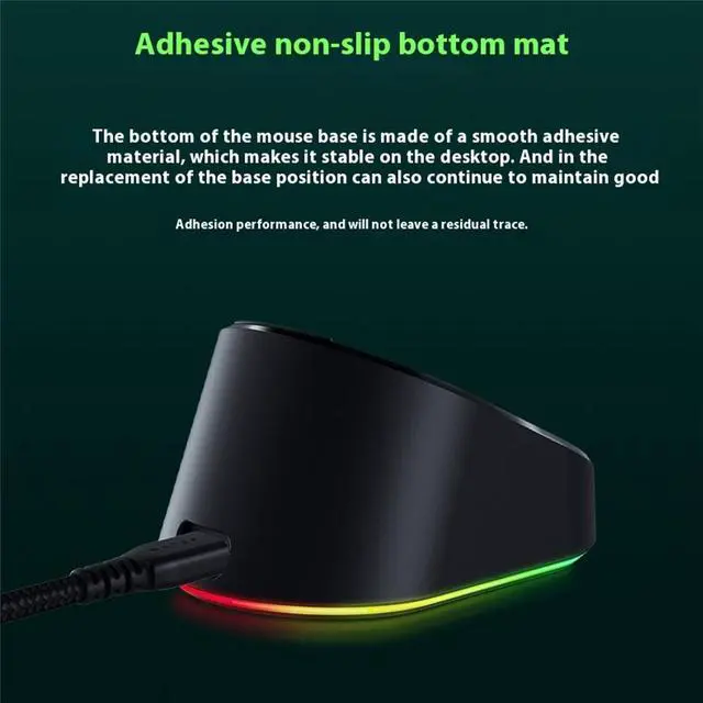 Alt view image 6 of 7 - AULA Wireless Charging Mouse Dock + Wireless Charging Component Set for Basilisk V3-Magnetic Wireless Charging - Integrated HyperPolling 8K Hz Transceiver - Anti-skid dock -RGB Lighting - Black