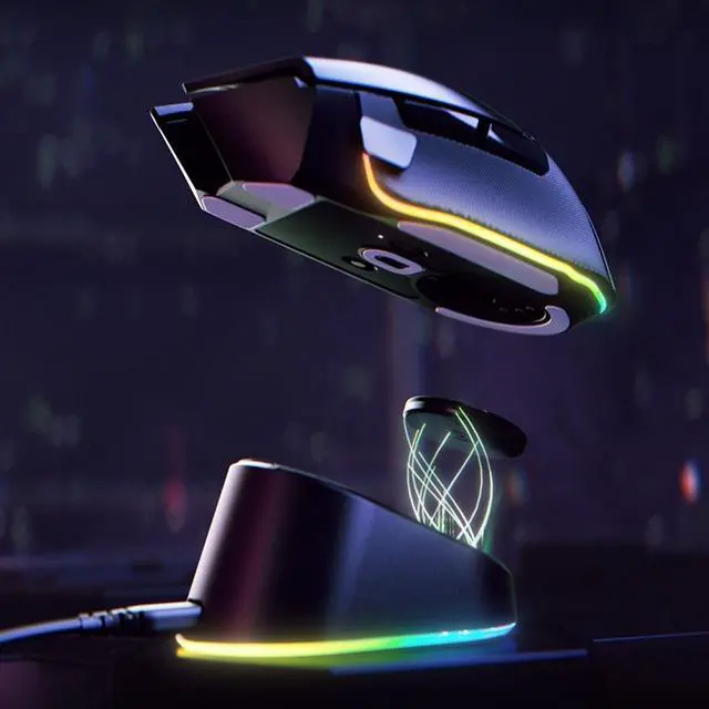 Alt view image 6 of 7 - AULA wireless mouse charging module, Baselisk V3 special magnetic Qi charging accessory, easy to adsorb Instant chargingblack