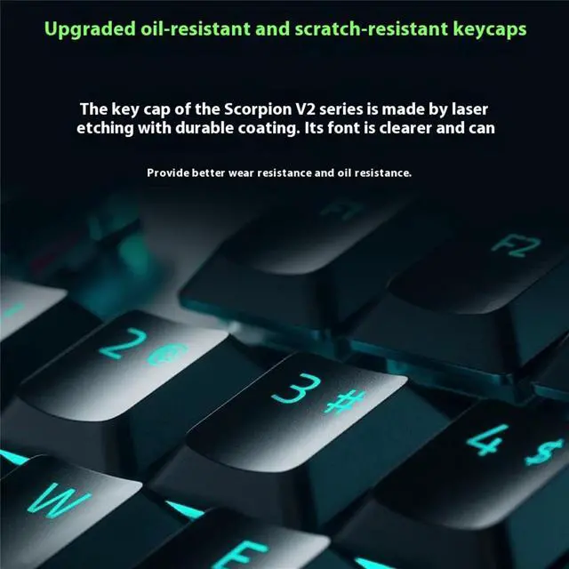 Alt view image 4 of 7 - AULA DeathStalker V2 pro Dual-Mode gaming Keyboard, 40-Hour Battery Life, Laser Etched Craftsmanship,Segmented Optical switch,104 Keys,Low Profile Optical Paragraph light axis,Chroma RGB, Black