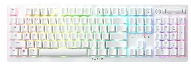 Main image of AULA DeathStalker V2 pro Dual-Mode gaming Keyboard, 40-Hour Battery Life, Laser Etched Craftsmanship,Segmented Optical switch,104 Keys,Low Profile Optical Paragraph light axis,Chroma RGB, white