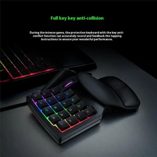 Alt view image 4 of 7 - AULA Tartarus V2 Wired gaming Keyboard, Mecha Membrane Key Switches,One Handed gaming Keyboard,32 Programmable Keys,Customizable Chroma RGB Lighting,Programmable Macros,Snap Tap black