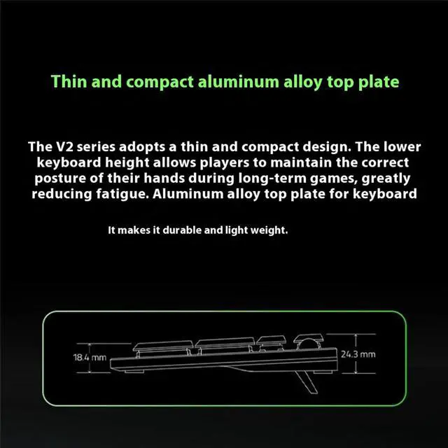 Alt view image 7 of 7 - AULA DeathStalker V2 pro TKL Dual-Mode gaming Keyboard, 40-Hour Battery Life, Laser Etched Craftsmanship, Low-Profile Optical Switches-Linear Red, 87 Keys,for Mac or Windows PC Gaming Computers, Black