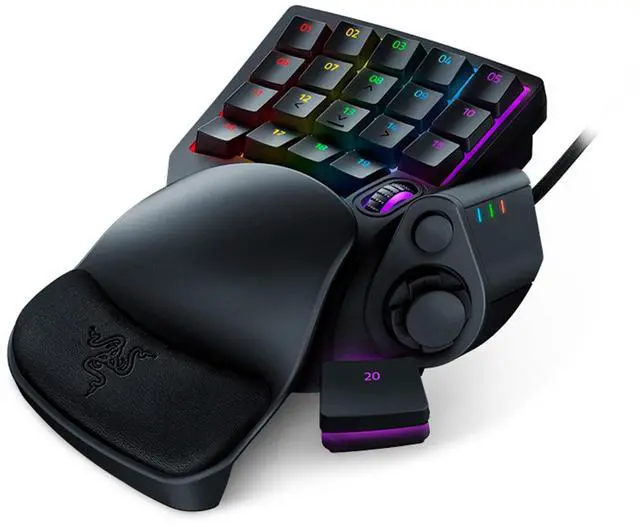 Main image of AULA Tartarus Pro Wired Left Hand Keypad, 32 Programmable Keys, 8-Way Thumb Arrow Keys and Scroll Wheel,20 Analog Movement Switches,Macro Pad for PC Gaming, for Windows or Mac Computer,black