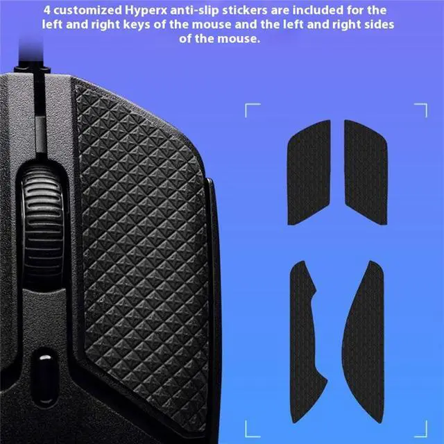 Alt view image 6 of 7 - HyperX Spinfire 2 Wired Gaming Mouse, 8000Hz Response Rate, 26000DPI, HyperX 26K Sensor, 5 Buttons, Lightweight Design, PTFE Feet Stickers, Anti-slip Stickers, Macro Command Support, Black