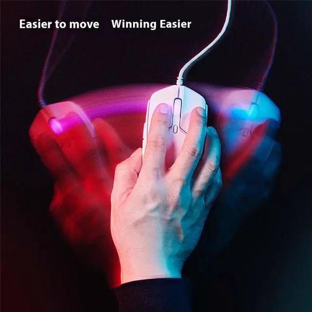 Alt view image 4 of 7 - HyperX Spinfire 2 Wired Gaming Mouse, 8000Hz Response Rate, 26000DPI, HyperX 26K Sensor, 5 Buttons, Lightweight Design, PTFE Feet Stickers, Anti-slip Stickers, Macro Command Support, White