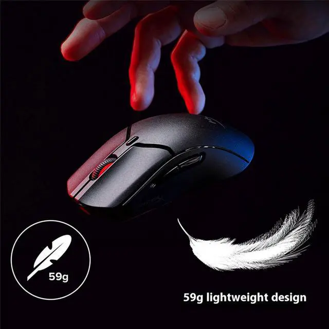 Alt view image 6 of 7 - HyperX Spinfire 2 Wireless Gaming Mouse, 2.4Ghz/Bluetooth, 8000Hz Response Rate, 26000DPI, HyperX 26K Sensor, 5 Buttons, 60g, PTFE Foot Stickers, Anti-slip Stickers, Macro Command Support, Black
