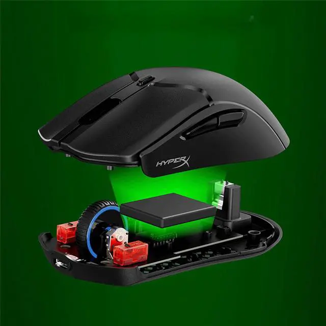 Alt view image 4 of 7 - HyperX Spinfire 2 Wireless Gaming Mouse, 2.4Ghz/Bluetooth, 8000Hz Response Rate, 26000DPI, HyperX 26K Sensor, 5 Buttons, 60g, PTFE Foot Stickers, Anti-slip Stickers, Macro Command Support, Black