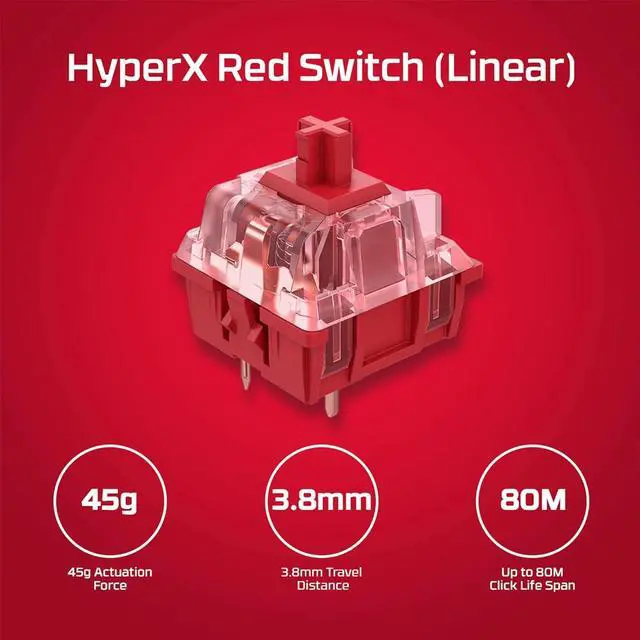 Alt view image 7 of 7 - HyperX Alloy Origins 65 - Mechanical Gaming Keyboard  Compact 65% Form Factor - Tactile Aqua Switch - Double Shot PBT Keycaps - RGB LED BacklitPersonalised KeycapsHyperX Fire Axis, black