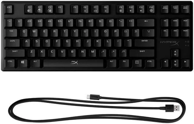 Alt view image 4 of 7 - HyperX Alloy Origins Core 87-key TKL Gaming Mechanical Keyboard, RGB Phantom Colours, Compact, Metal Frame, Compact and Efficient, Hot Swappable, Linear HyperX Fire Axis, Black