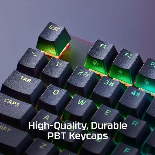 Alt view image 5 of 7 - HyperX Alloy Origins 104-Key PBT Version Gaming Keyboard, Full Size Wired Mechanical Keyboard, Compact Form Factor, RGB LED Backlighting, 8000HZ, Hot Swappable, Linear HyperX Fire Axis, Black