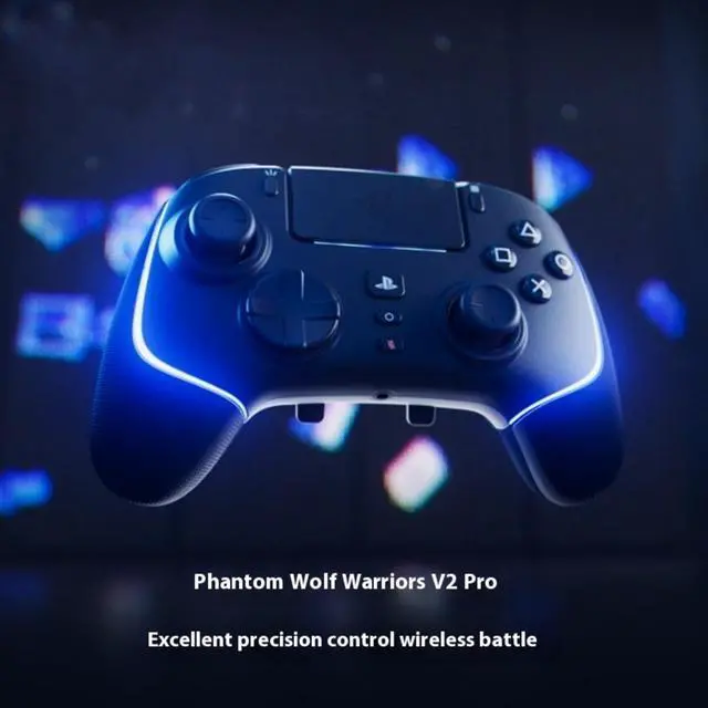 Alt view image 6 of 7 - AULAWolverine V2 Pro Wireless Gaming Controller for PS5 PC: HyperSpeed Wireless -Tactile Action Buttons- 8-Way Microswitch D-Pad - 6 Remappable Buttons - Chroma RGB -white