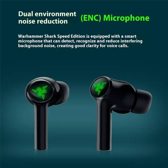 Alt view image 7 of 7 - AULA  Hammerhead HyperSpeed Wireless Multi-Platform Gaming Earbuds for Xbox Series X|S, Xbox One, PC, Mobile: ANC - Noise Cancelling Mic - Bluetooth 5.2 - RGB Chroma - 30 Hr Battery,black