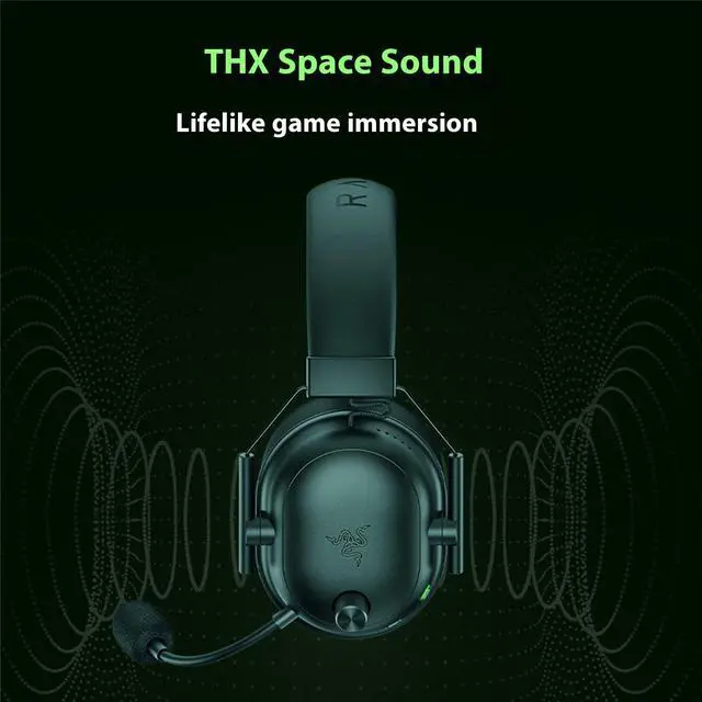 Alt view image 3 of 7 - AULA Soul Eater Shark V2 Extreme wireless Gaming Headset , THX Spatial Audio - Bendable Mic - 50mm Drivers - 2.4GHz, Bluetooth or USB - 70 Hr Battery w/USB Type C Chargingblack