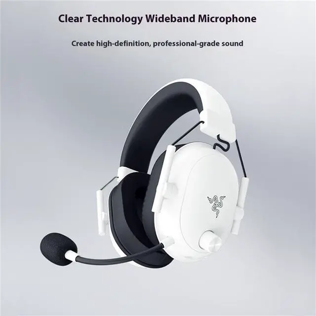 Alt view image 4 of 7 - AULA Soul Eater Shark V2 Extreme wireless Gaming Headset , THX Spatial Audio - Bendable Mic - 50mm Drivers - 2.4GHz, Bluetooth or USB - 70 Hr Battery w/USB Type C Chargingwhite