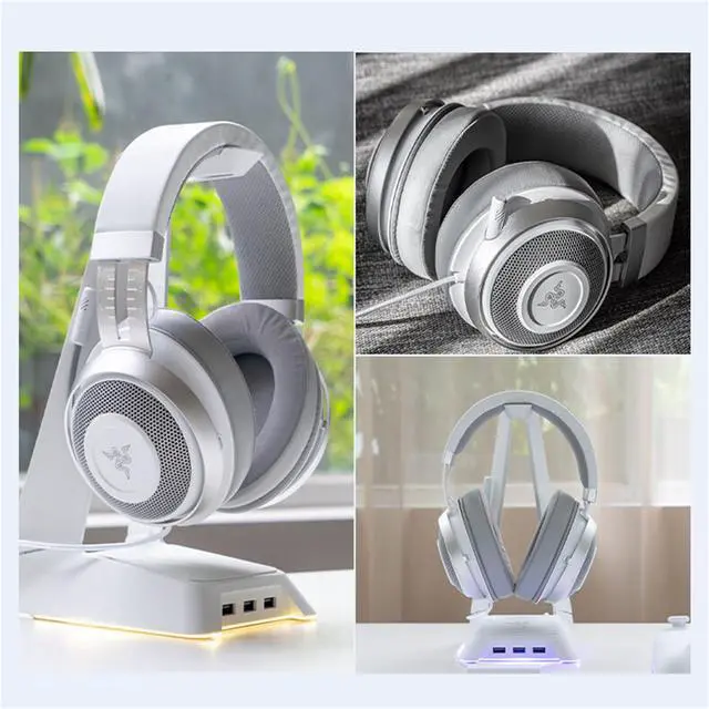 Alt view image 3 of 7 - AULA  North Sea Giant Demon, Virtual 7.1 Surround Sound, 50MM Custom Driver Unit, Improved Cardioid Microphone,for PC, PS4, PS5, Switch, Xbox One, Xbox Series X & S, Mobile, 3.5 mm ,silver