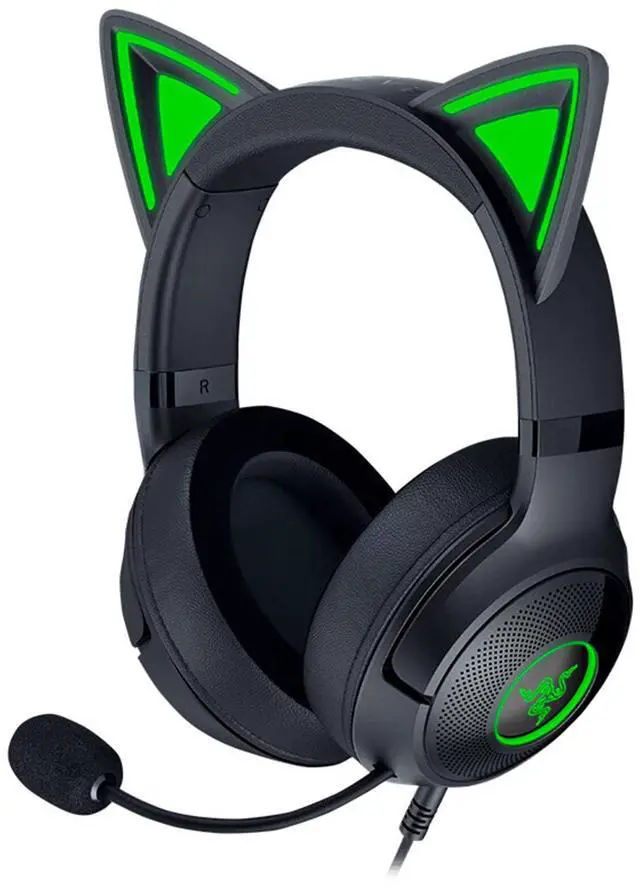 Main image of AULA Cute Cat Edition Wired Gaming Headset with Microphone,usb link, 7.1 stereo, noise-canceling headphones,Compatible with devices with USB ports,Black