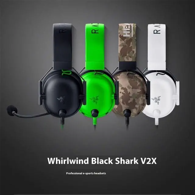 Alt view image 6 of 7 - AULA BlackSharkV2X Wired Gaming Headset, THX 7.1 Spatial Surround Sound,50mm Drivers,Detachable Mic,for PC, PS4, PS5, Switch, Xbox One, Xbox Series X|S,3.5mm Audio Jack & USB DAC ,white