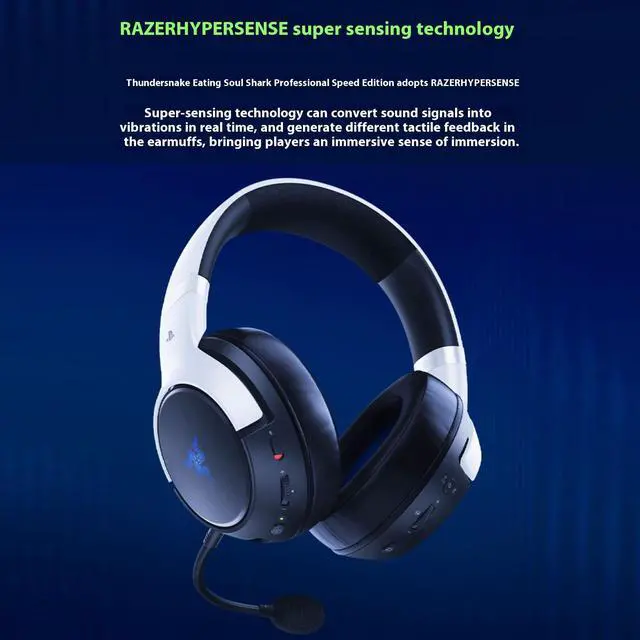 Alt view image 5 of 7 - AULA Soul Eater Shark Pro Extreme Gaming Headset , 2.4GHz Wireless Connection, Titanium Plated Diaphragm, for PS5, PS4 game console or PCblack
