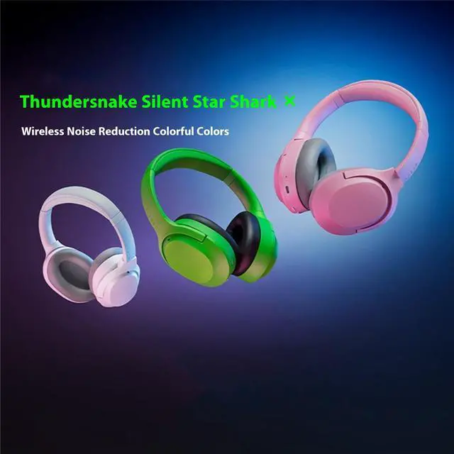 Alt view image 4 of 7 - AULA Silent Star Shark X  wireless Gaming Headset, ANC active noise cancellation, Bluetooth 5.0 wireless connectivity, USB-C charging portpink