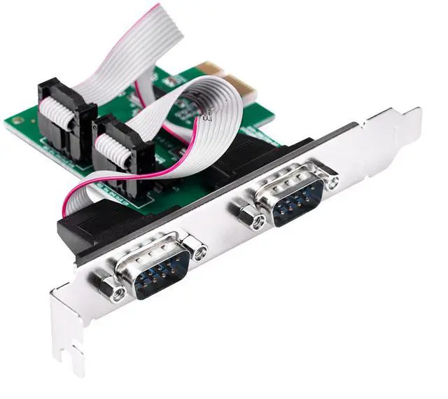 Alt view image 3 of 7 - locrest 2-port DB-9 Serial (RS-232) PCI-e Controller Card,WCH382 Chipset,WCH382 Chipset,White