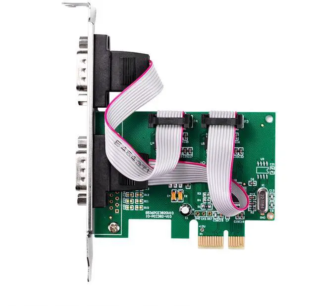 Alt view image 2 of 7 - locrest 2-port DB-9 Serial (RS-232) PCI-e Controller Card,WCH382 Chipset,WCH382 Chipset,White