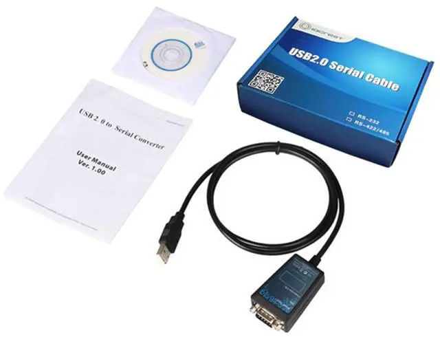 Alt view image 4 of 4 - locrest usb to rs232 serial cable converter db9 pin com port cable, UART interface, black