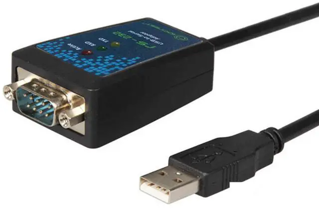 Main image of locrest usb to rs232 serial cable converter db9 pin com port cable, UART interface, black
