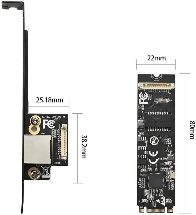 Alt view image 2 of 7 - locrest M.2 to 5G Network Card Renesas RTL8126 Chip, Bus Type PCI Express.Chipset ID RTL8126, Black