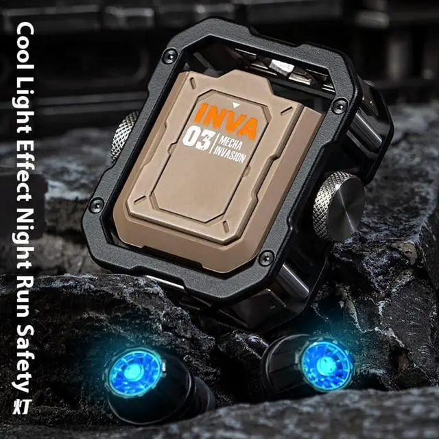 Alt view image 7 of 7 - FANTECH Mecha Invasion "Jetpack" Wireless Earbuds | Bluetooth 5.3 Gaming Earphones with RGB LED Effects, Finger Spinner Mechanism, ENC Noise Cancellation |Design for Sports/Gaming, Coffee